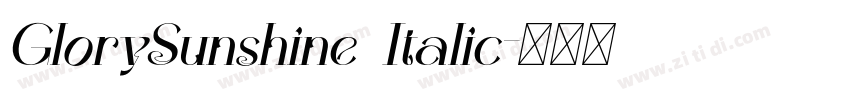 GlorySunshine Italic字体转换